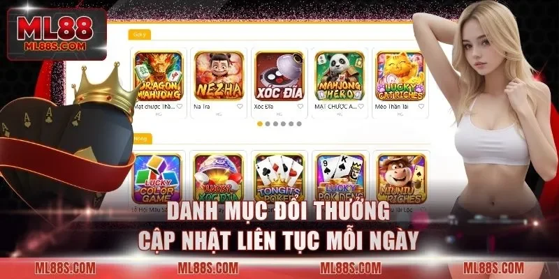 Danh mục đổi thưởng cập nhật liên tục mỗi ngày