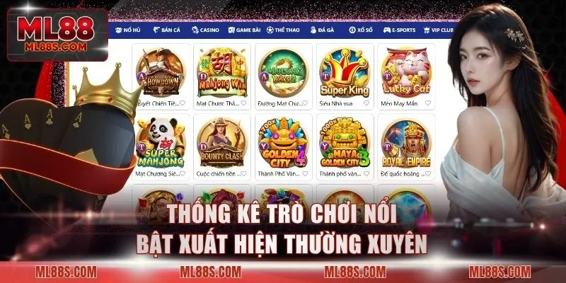 Thống kê trò chơi nổi bật xuất hiện thường xuyên